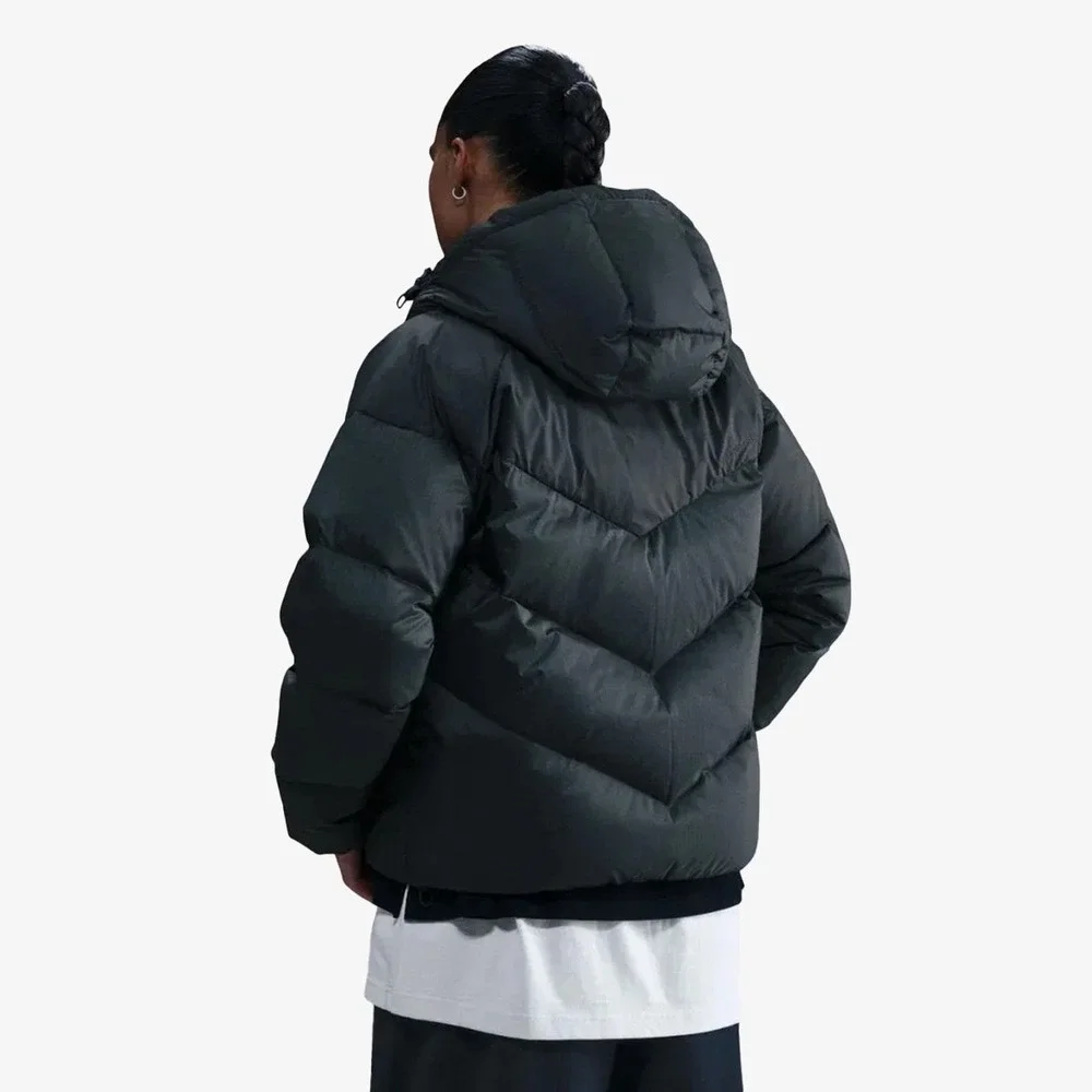 Nike Sportswear Windrunner Down Hooded Jacket Womens Medium Black IF2591 390